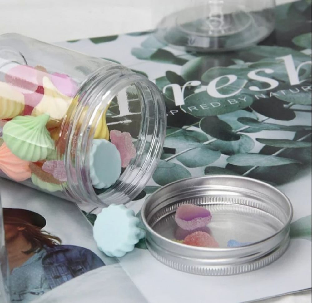 800ml plastic jar with metal lid