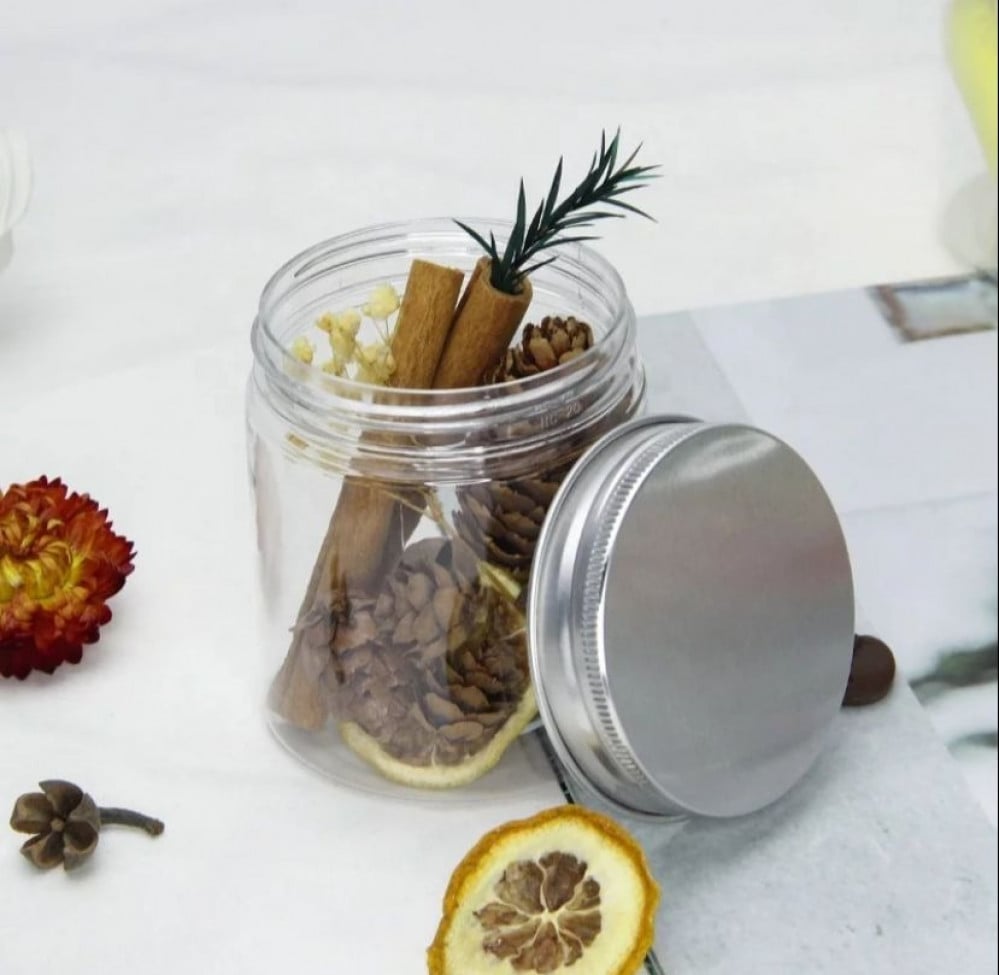800ml plastic jar with metal lid
