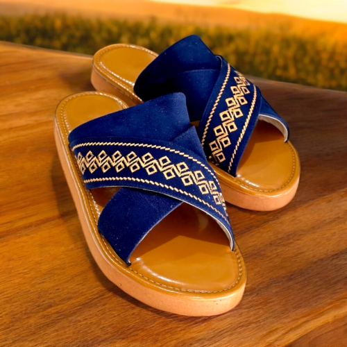 سليبر كحلي مخمل