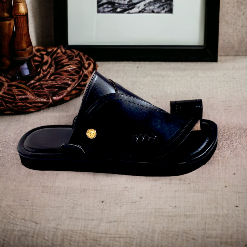 حذاء شرقي -اسود سادة وسط