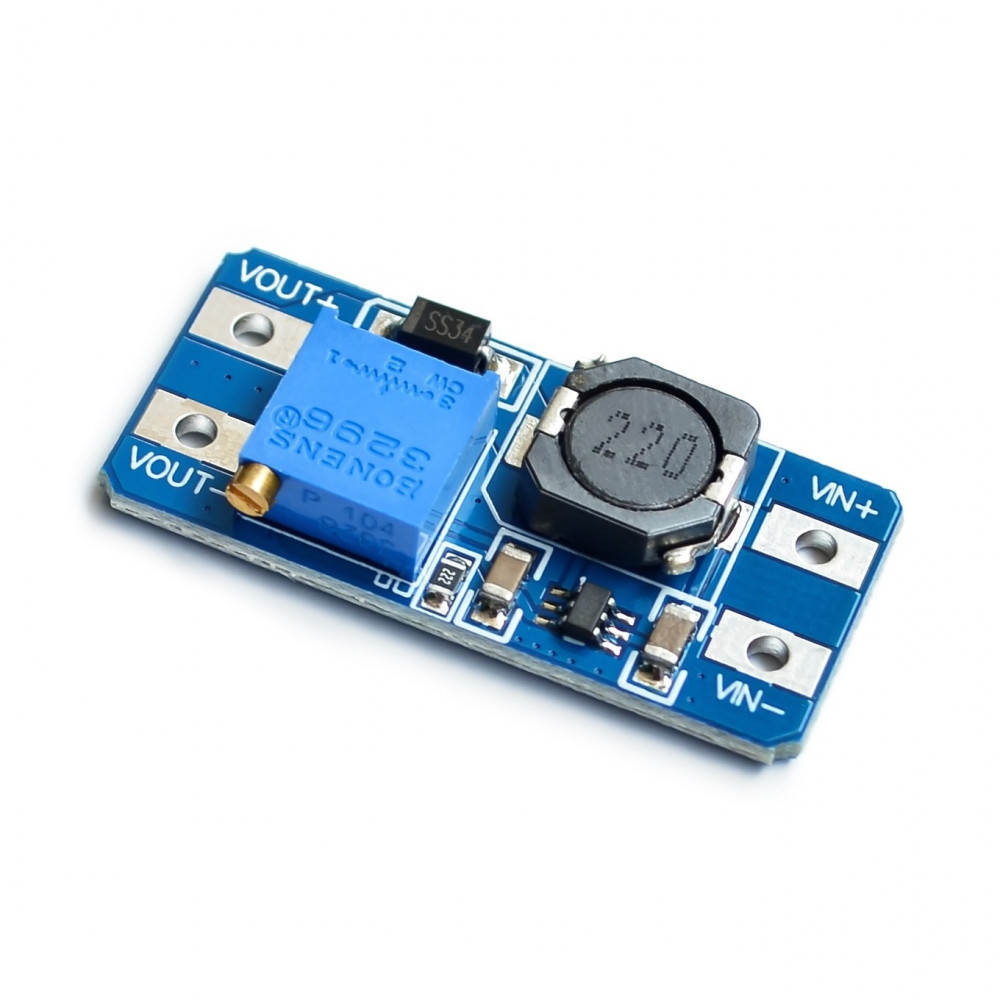 DC-DC Voltage Step Up Adjustable Boost MT3608 Converter Module 28V 2A رافع  للجهد - متجر أشباه الموصلات