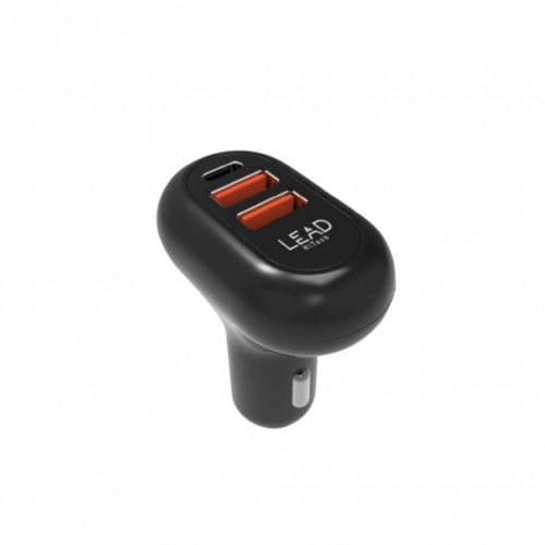 فيش سياره 3 منافذ للشحن USB + PD بقوة 38w أصدار LCC02 من LEAD