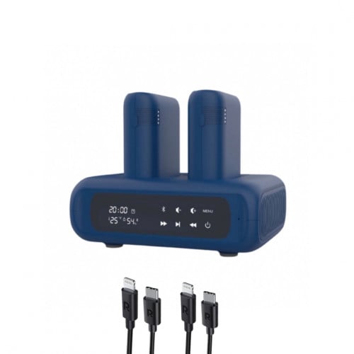 منصة شحن +بور بنك + سماعة سبيكر من ليد