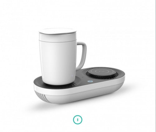 قاعدة ذكية للمكتب بكوب للتبريد والتسخين وشاحن لاسلكي للجوال