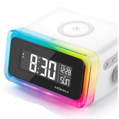 ساعة رقمية مع شاحن لاسلكي Q.CLOCK 2 MOMAX – أبيض