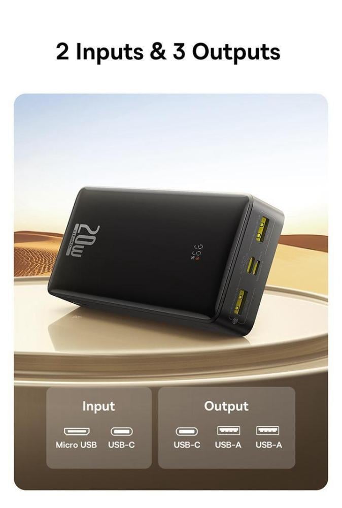 بيسوس بطارية متنقلة LifePO4 بقوة 27600 الف 20 واط