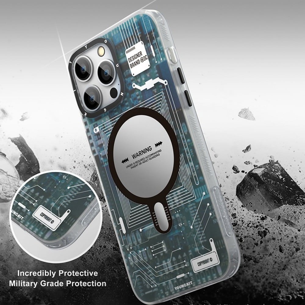 يونغ كيت كفر حماية للايفون 14 - ازرق