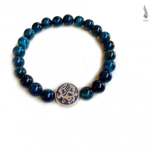 أسواره فضة بحجر تايغر اي الأخضر (أحمد)