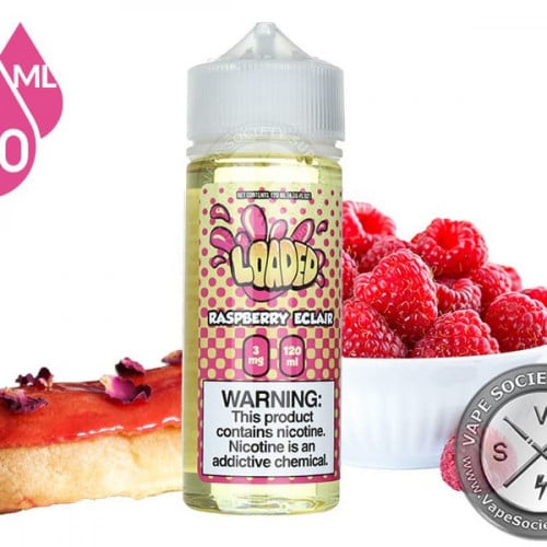 نكهة لوديد الشهيرة فطيرة التوت الاحمر Loaded كبيرة Raspberry Eclair