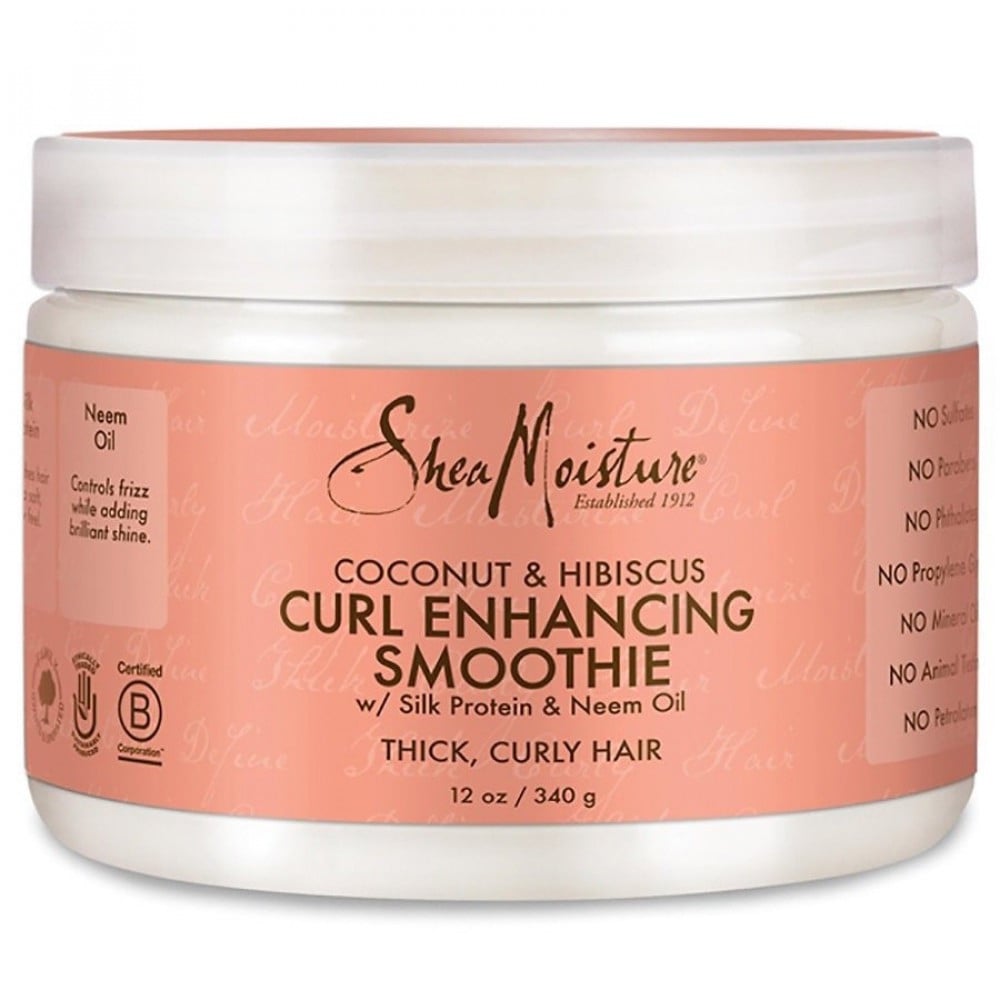 سموذي لتحفيز تموجات الشعر بخلاصة الكركدية وجوز الهند SheaMoisture COCONUT &  HIBISCUS CURL ENHANCING SMOOTHIE - كيرل إت Curl it