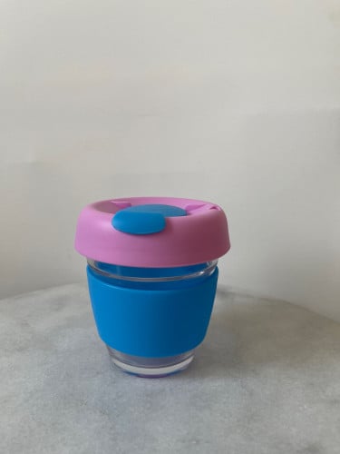 كوب قهوة 8oz مسكه سلكون غطاء زهري