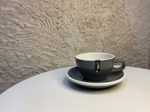 كوب اسبرسو مع الصحن 280 مل رصاصي.