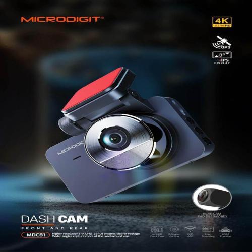 كاميرا داش كام أمامية وخلفية Microdigit MDC81 بدقة 4K