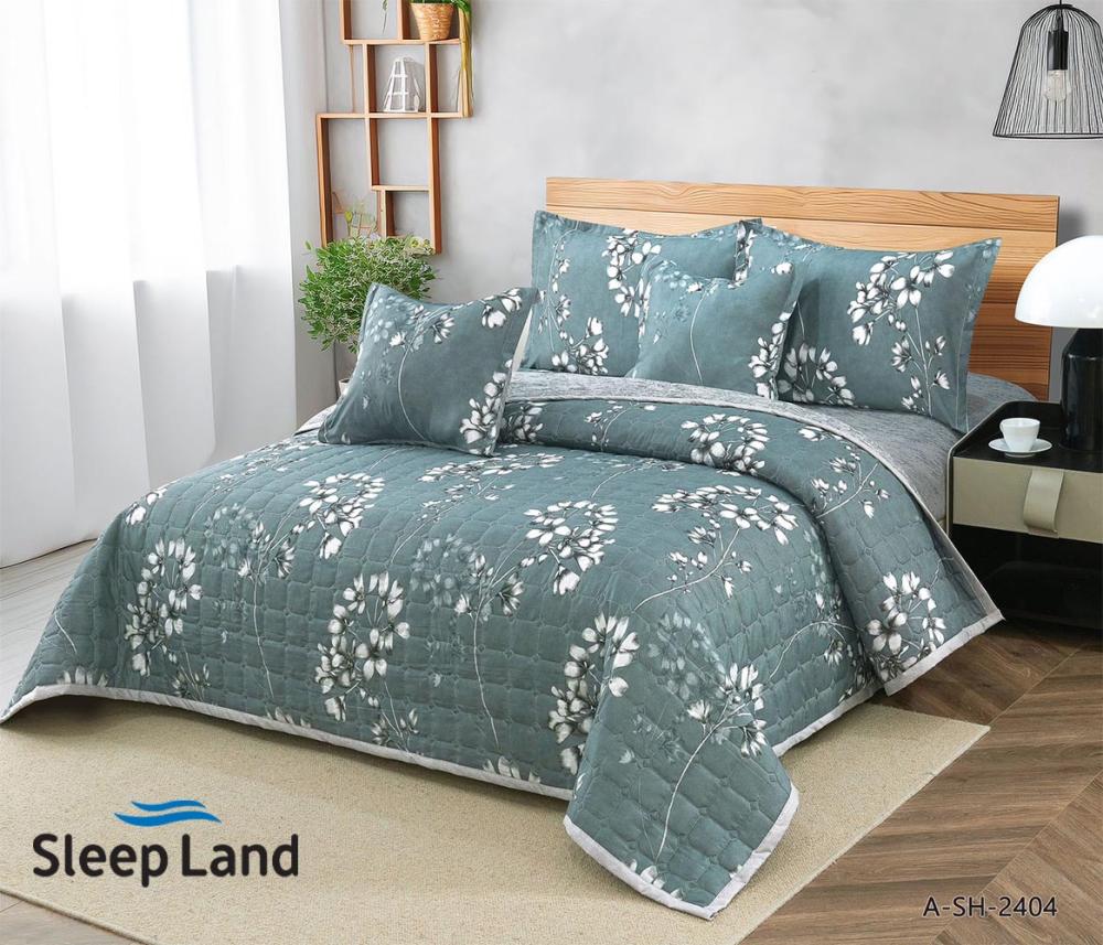 مفرش صيفي مضغوط | نفرين | مشجر اخضر ابيض