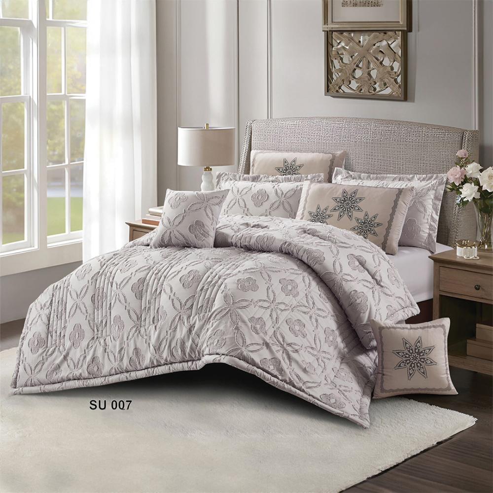 مفرش سرير رمادي بيج مفرش اورانج مفرش تيفاناشوب افضل مفارش 2024