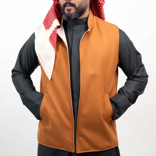 سديري جوخ دبل فيس - رجالي (جملي - بيج )