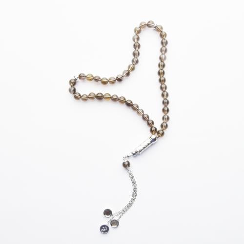 سبحة حجر كوارتز 8 ملم مع فضة