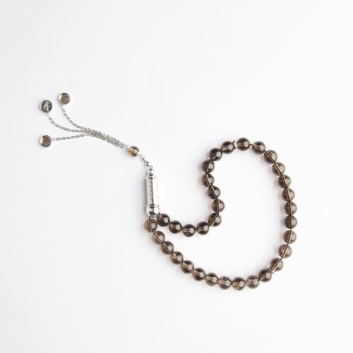 سبحة حجر كوارتز 10 ملم مع فضة