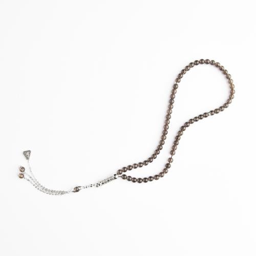 سبحة حجر كوارتز 6 ملم مع فضة