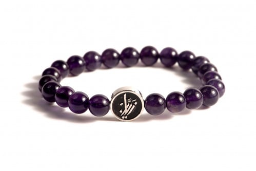 سوار حجر أماتيست بالفضة