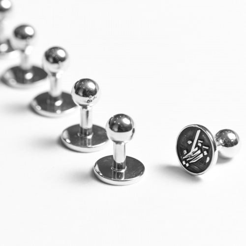 طقم ازارير فضة (6 ازارير)