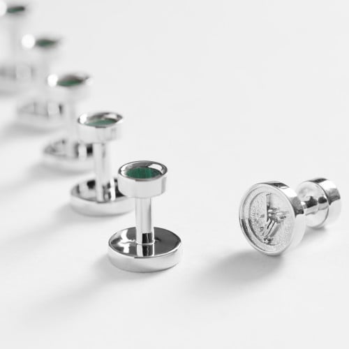 طقم ازارير فضة - حجر ملكايت