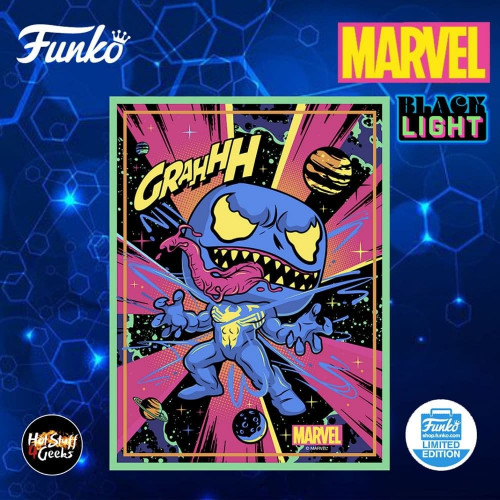 venom black light poster funko