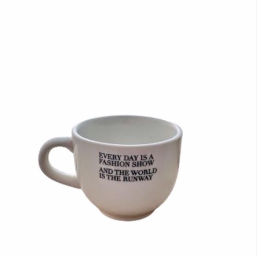 New aesthetic handmade ceramic mug with saucer 250...