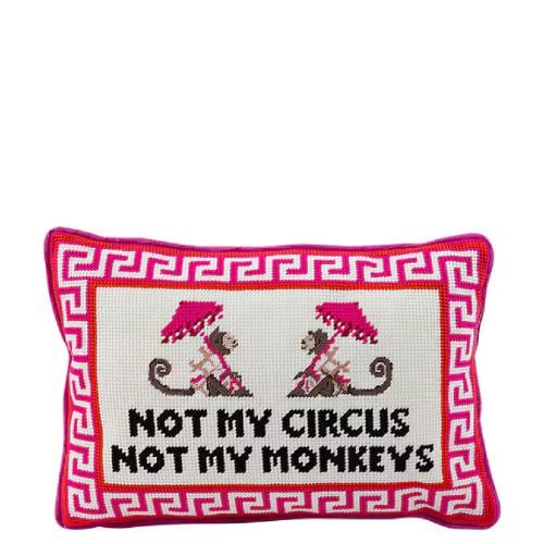 Furbish Studio Not My Circus Needlepoint Pillow|وس...