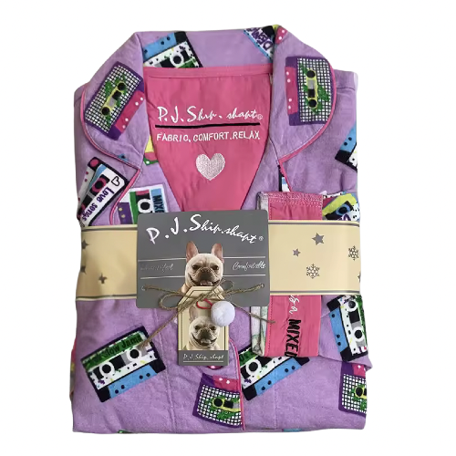 Cotton Pajama for Women Loose Cartoon Set|بيجامة ق...
