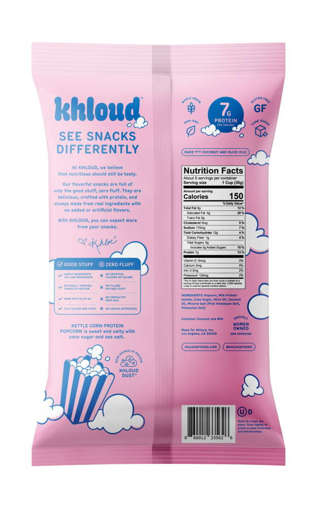 khloud Sweet & Salty Kettle Corn Protein Popcorn -4pack|فشار بروتين  كيتل كورن حلو ومالح