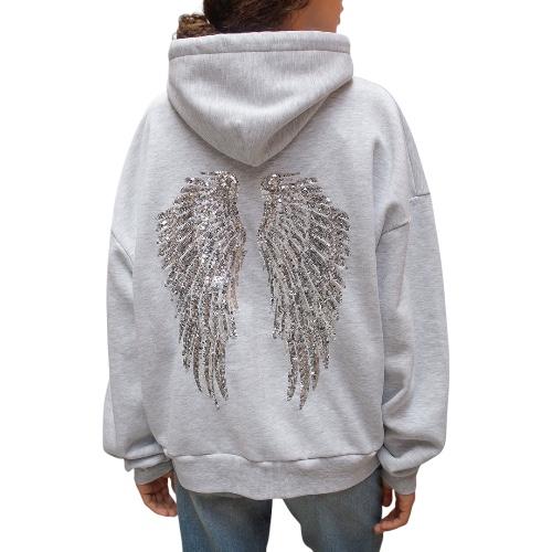 Subdued Wings Sequin Hoodie - Levirgo beauty
