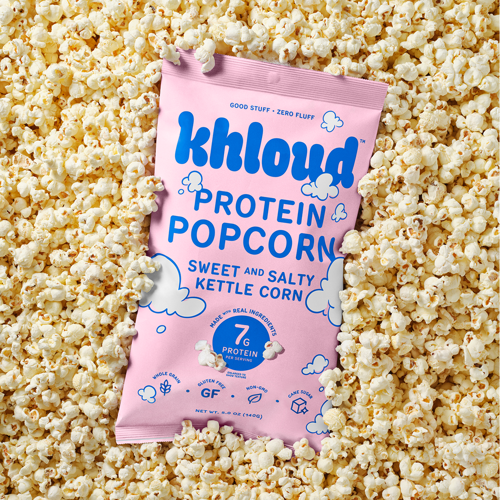 khloud Sweet & Salty Kettle Corn Protein Popcorn -4pack|فشار بروتين  كيتل كورن حلو ومالح