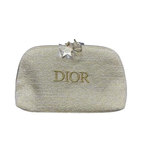 Christian Dior Holiday Novelty Cosmetic Pouch Gold