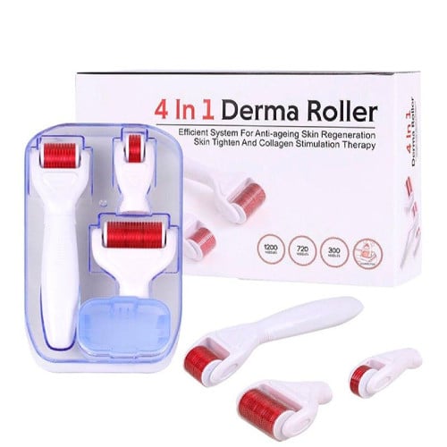 Derma roller 4 in 1 Kit | ديرما رولر للوجه الشعر و...