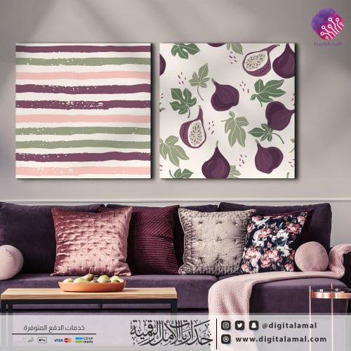 لوحات جدارية متعددة (ثمار التين-لوحة بتخطيط عرضي)