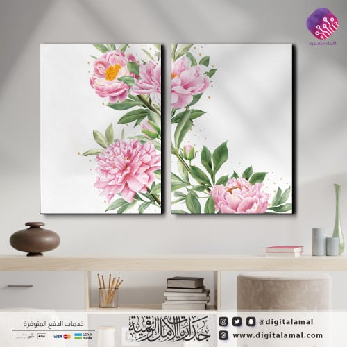 لوحات جدارية متعددة لأزهار و ورود