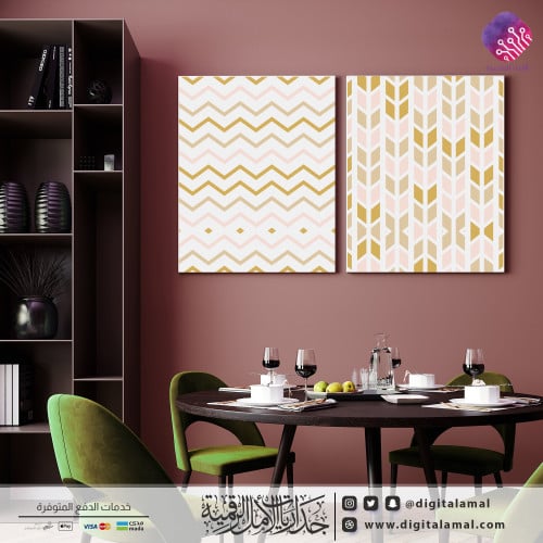 لوحات جدارية متعددة لنقشتين فنيتين