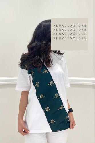 تيشيرت النخل المطرز