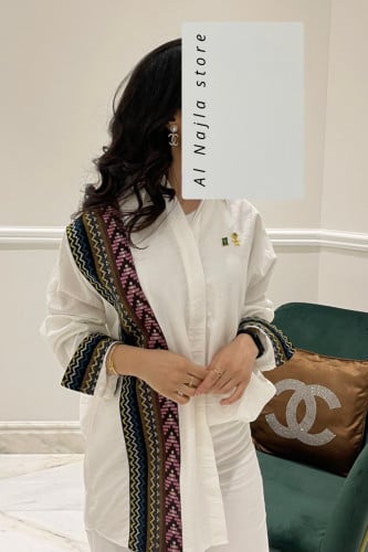 قميص اوفر سايز بنقش السدو