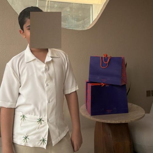 قميص اطفال النخل المطرز