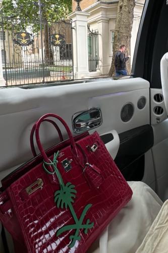 تعليقة جلد سيفين ونخلة