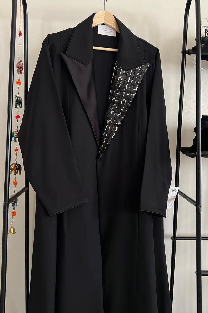 Black blazer abaya