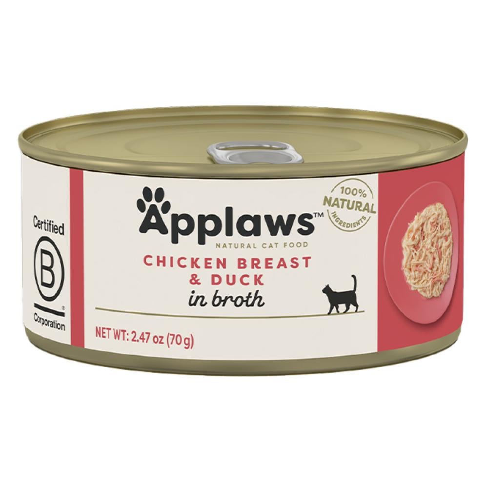 أبلاوز طعام رطب للقطط صدور الدجاج مع البط في المرق 70 جم