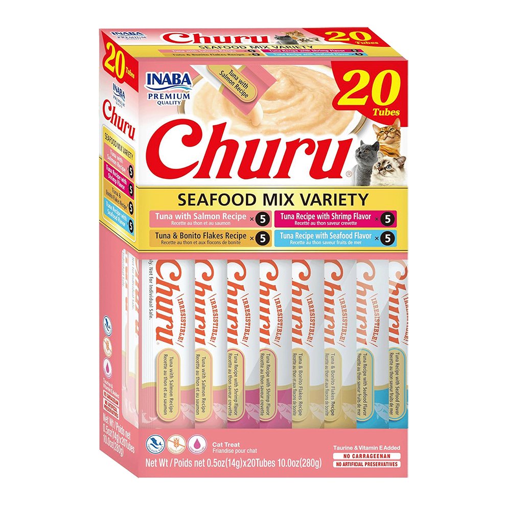INABA Churu Cats Treats seafood mix Variety 20 x 14g