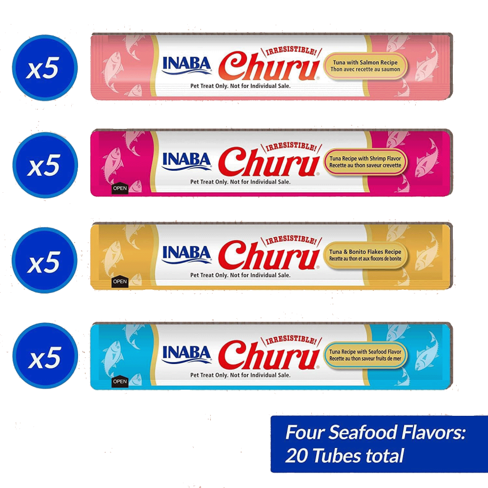 INABA Churu Cats Treats seafood mix Variety 20 x 14g