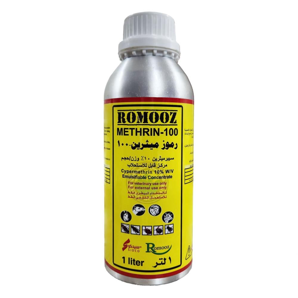 جرة مبيد للحشرات والطفيليات الخارجية رموز ميثرين-100 سعة 1 لتر