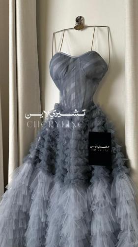 فستان سهره مزين بطبقات