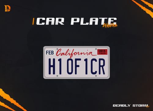 Car Plate | لوحة مركبة