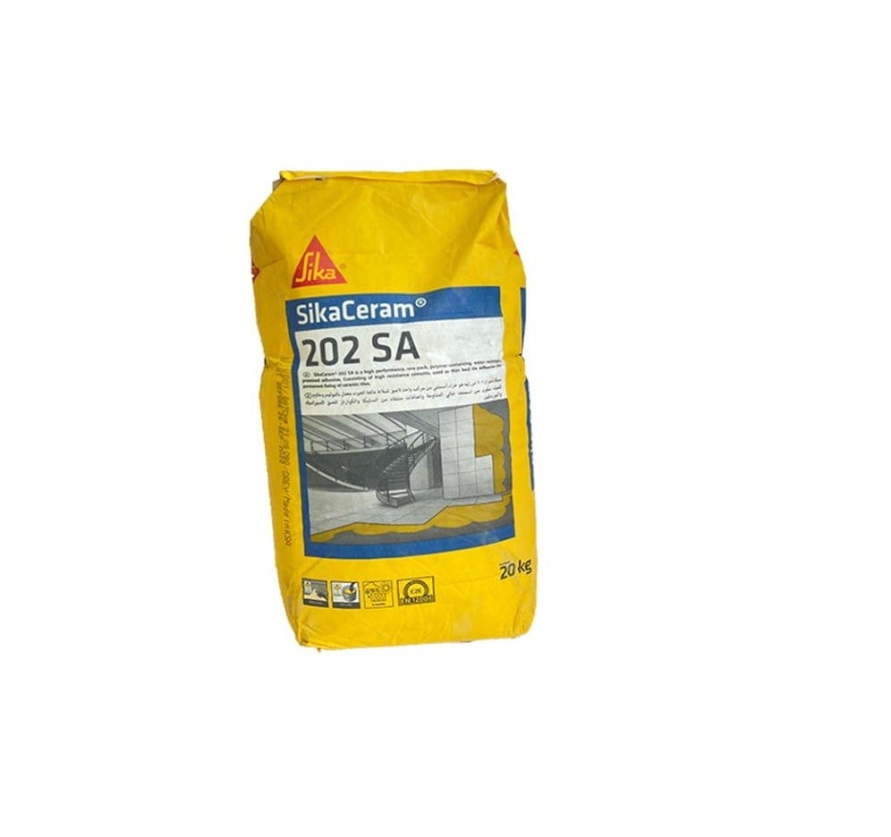 غراء سيكا 202 للبورسلين والجرانيت والرخام رمادي - SIKA CREAM 202 GRAY 20 KG